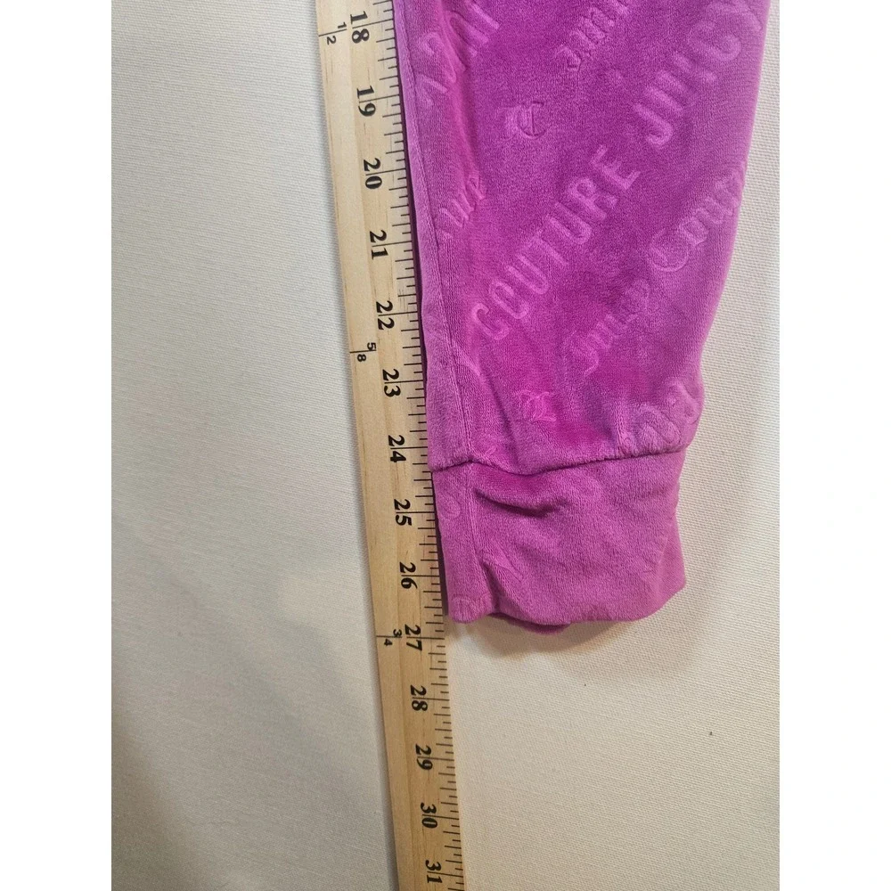 Juicy Couture Tracksuit Women M Purple Velour Y2K Logo Hoodie Jogger Set Lounge